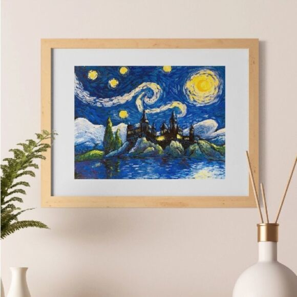 Harry Potter Starry Night Print - Picture 1 of 2